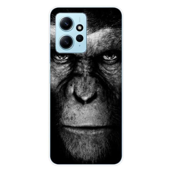 Tryckt silikonfodral som är kompatibelt med Xiaomi Redmi Note 12 4G Monkey