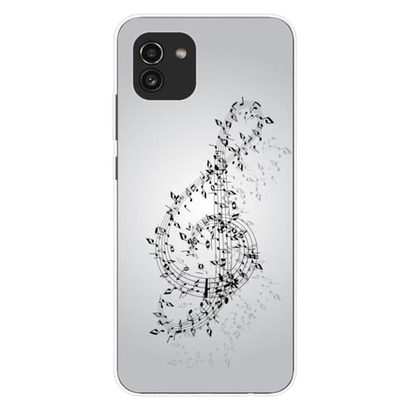 Siliconfodral med tryck - 1001 fodral - Samsung Galaxy A03 - Flerfärgad - Noternas vals - Halvstyv