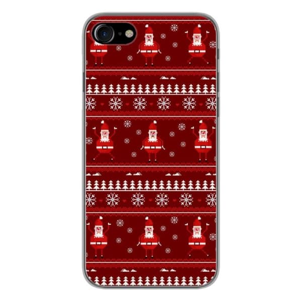 Siliconfodral tryckt - 1001 fodral - Apple iPhone 8 - Julmönster - Optimal skydd - Semi-hård