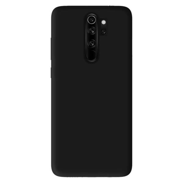 Vanligt mattsvart silikonfodral som är kompatibelt med Xiaomi Redmi Note 8 Pro