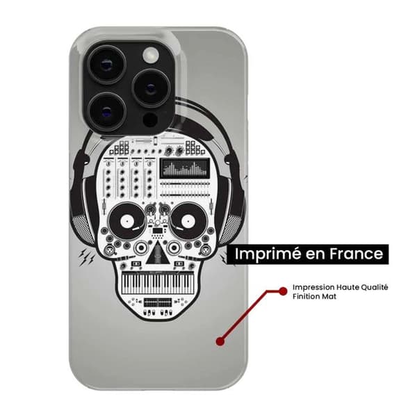 Silicontäckning med tryck - 1001 fodral - Samsung Galaxy A21S - Skull Music - Flerfärgad - Halvstyv
