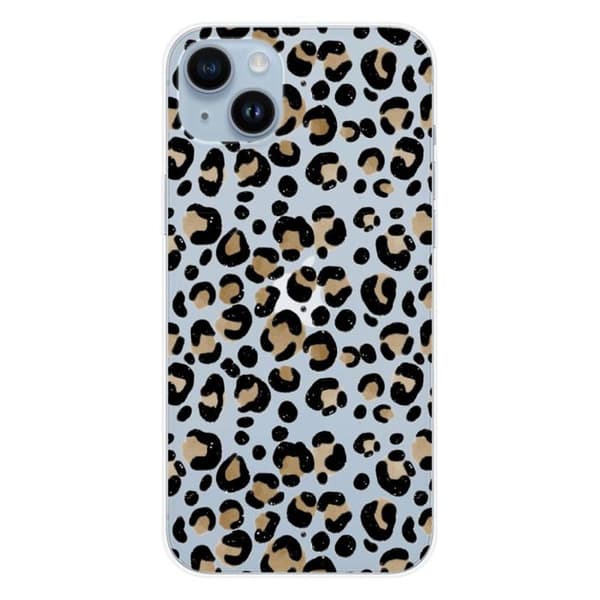 Tryckt silikonfodral som är kompatibelt med Apple iPhone 14 Plus Leopard