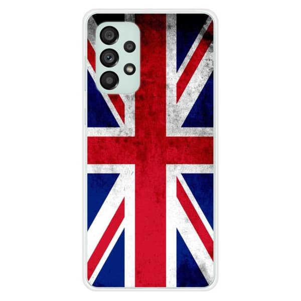 Tryckt silikonfodral som är kompatibelt med Samsung Galaxy A73 5G Englands flagga