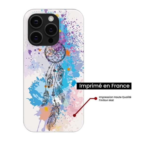 Tryckt silikonfodral kompatibelt med Xiaomi Redmi Note 9T 5G Dreamcatcher Color