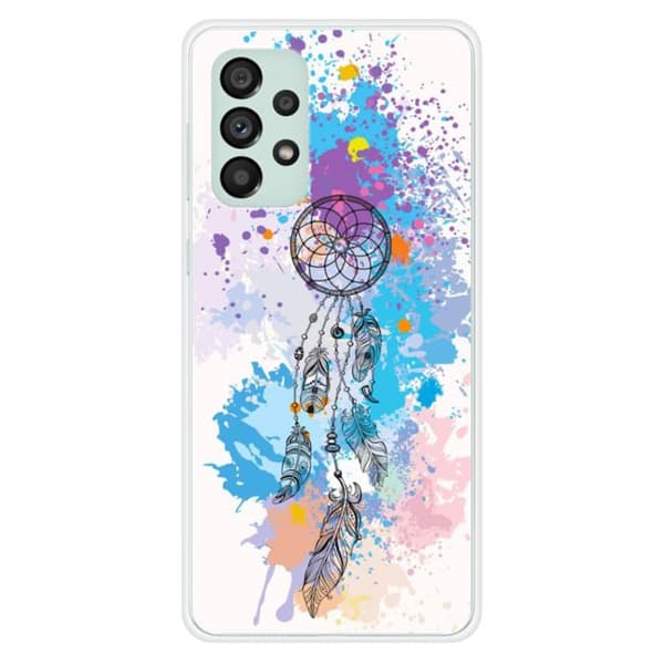 Tryckt silikonfodral som är kompatibelt med Samsung Galaxy A73 5G Dreamcatcher Color