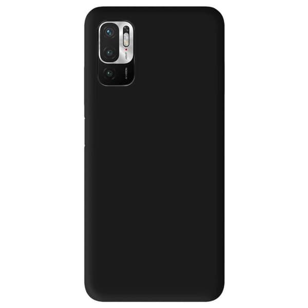Vanligt mattsvart silikonfodral kompatibelt med Xiaomi Redmi Note 10 Redmi Note 10S