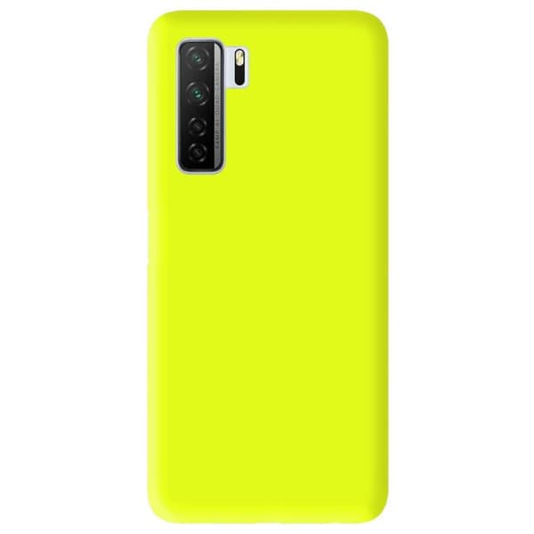 Siliconfodral - Huawei - P40 Lite 5G - Matt Fluo Gul - Stötteabsorberande - Gratis frakt inom 48 timmar