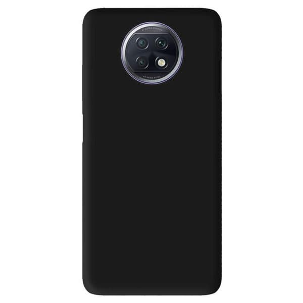 Vanligt mattsvart silikonfodral som är kompatibelt med Xiaomi Redmi Note 9T 5G