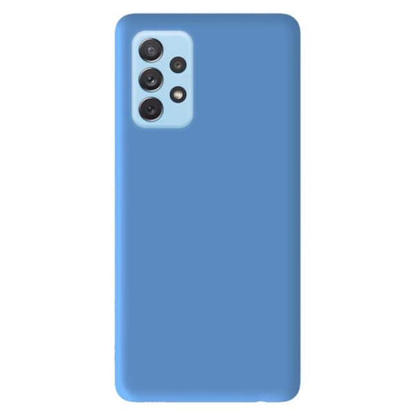 Vanligt mattblått silikonfodral som är kompatibelt med Samsung Galaxy A32 4G