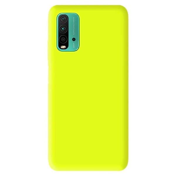 Siliconfodral - Xiaomi - Redmi 9T - Matt Fluogul - Stötabsorberande skydd - Fri tillgång till funktioner