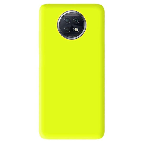 Siliconfodral - Xiaomi - Redmi Note 9T 5G - Matt Gult Fluorescerande - Stötabsorberande - Fria åtkomstfunktioner