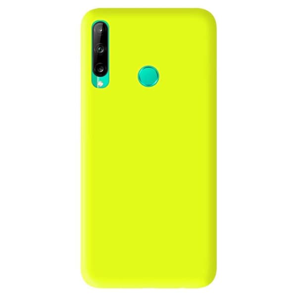 Enfärgad silikonfodral Matt Gul kompatibel med Huawei P40 Lite E