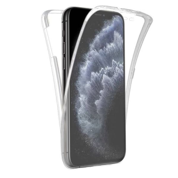 Heltäckande 360-skal - Apple - iPhone 11 - Transparent - Halvstyv - Stötabsorberande skydd