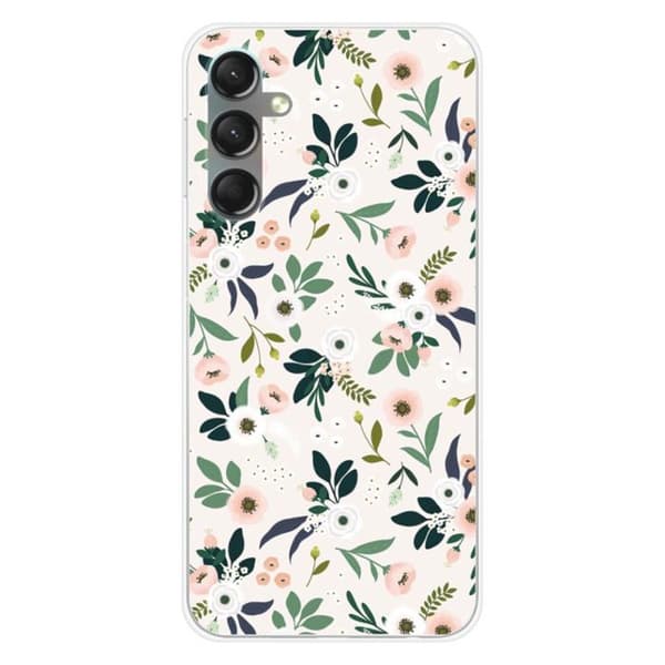 Tryckt silikonfodral som är kompatibelt med Samsung Galaxy A24 4G Flowers