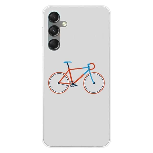 Tryckt silikonfodral som är kompatibelt med Samsung Galaxy A24 4G Bike color Hipster