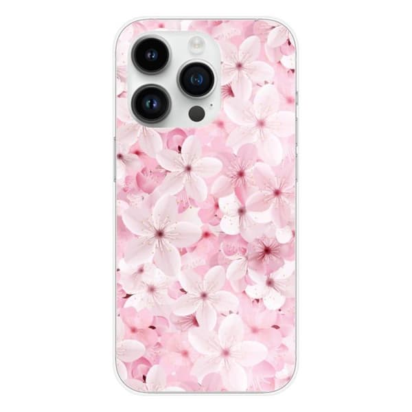 Tryckt silikonfodral som är kompatibelt med Apple iPhone 14 Pro Sakura