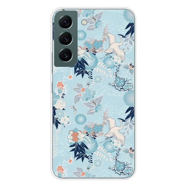 Silikonskal med tryck - 1001 skal - Samsung Galaxy S22 - Flerfärgad - Kimono-mönster - Halvstyv
