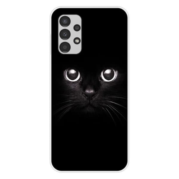 Tryckt silikonfodral som är kompatibelt med Samsung Galaxy A13 4G Cat Eyes
