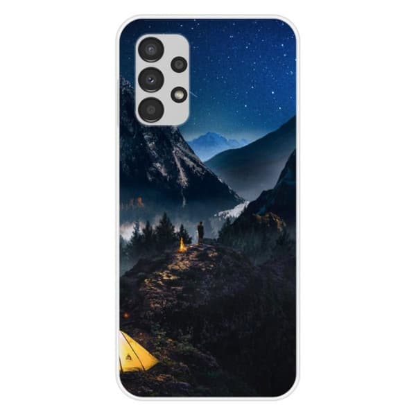 Tryckt silikonfodral som är kompatibelt med Samsung Galaxy A13 4G Alone in the Mountains