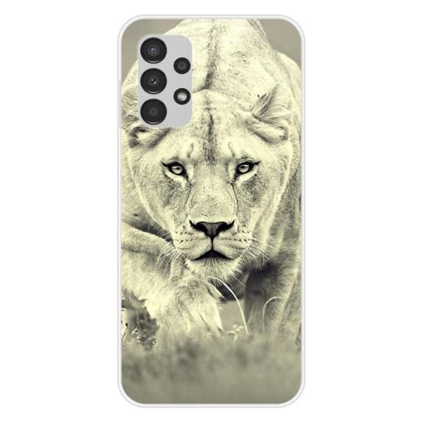 Tryckt silikonfodral som är kompatibelt med Samsung Galaxy A13 4G Lioness
