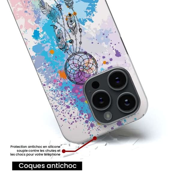 Tryckt silikonfodral som är kompatibelt med Samsung Galaxy A13 4G Dreamcatcher Color