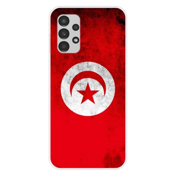 Tryckt silikonfodral som är kompatibelt med Samsung Galaxy A13 4G Tunisiens flagga