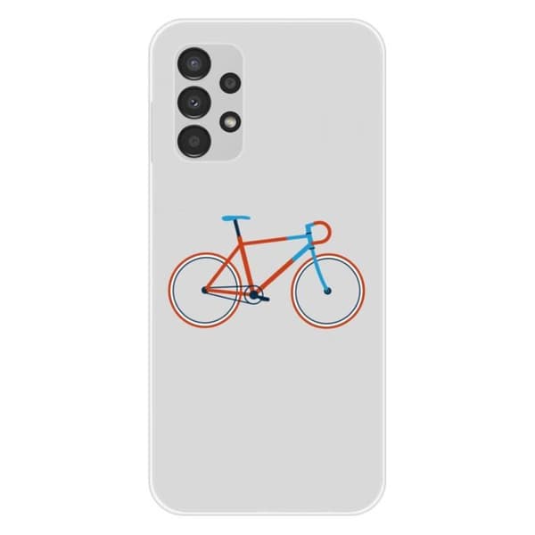 Tryckt silikonfodral som är kompatibelt med Samsung Galaxy A13 4G Bike color Hipster