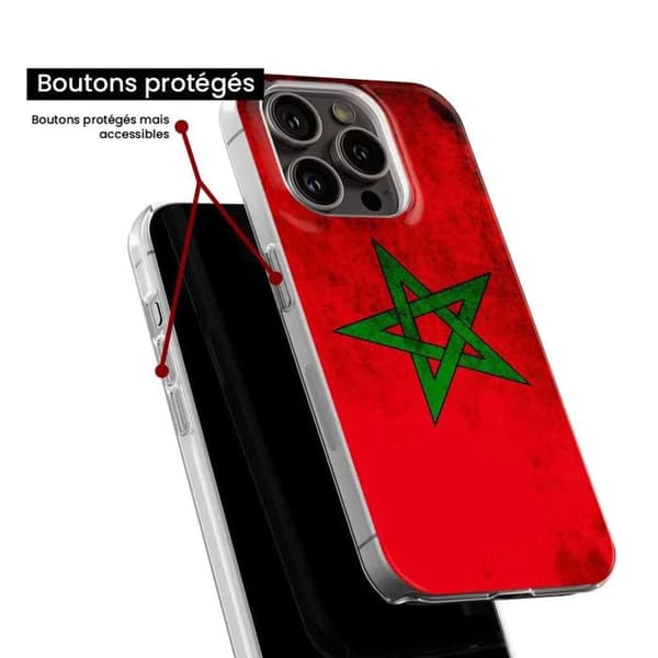 Siliconfodral med tryck - 1001 fodral - Oppo Find X5 - Marockansk flagga - Optimal skydd - Semihård