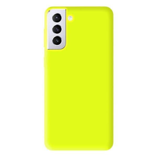 Siliconfodral - Samsung - Galaxy S21 Plus - Matt Gul Fluorescerande - Stötsäker - Halvstyv
