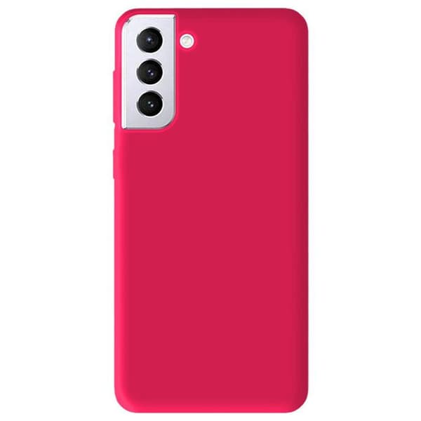 Silicone-skal - Samsung - Galaxy S21 - Matt Rosa - Stötsäker - Halvstyv