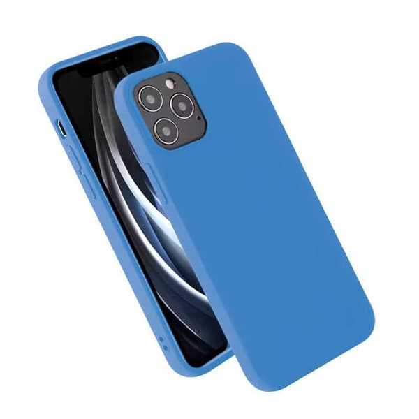 Silikonfodral - Xiaomi - Redmi 9 - Matt himmelsblå - Stötsäker - Halvstyv