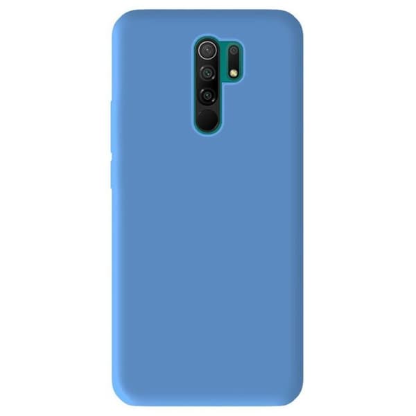 Silikonfodral - Xiaomi - Redmi 9 - Matt himmelsblå - Stötsäker - Halvstyv