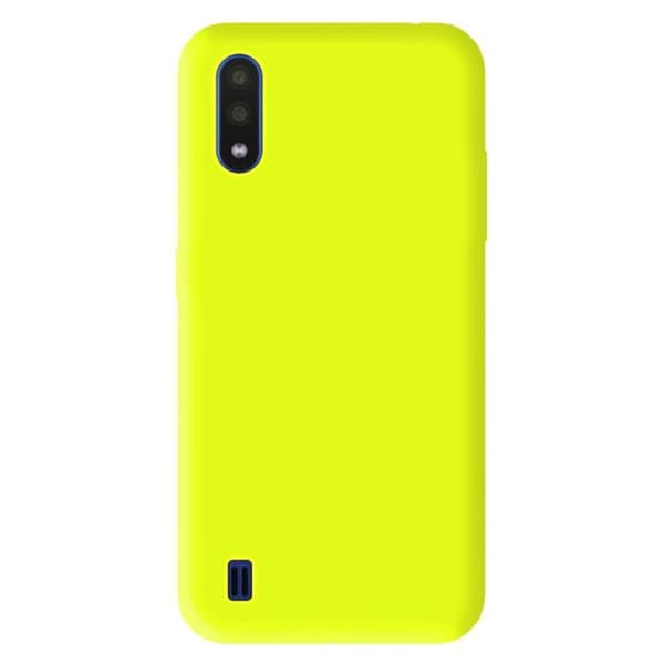 Silikonskal - Samsung - Galaxy A01 - Matt Fluogul - Halvstyv - Stötabsorberande