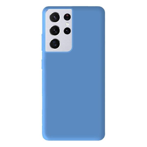 Siliconfodral - Samsung - Galaxy S21 Ultra - Matt Ljusblå - Stötskydd - Fritt åtkomst till funktioner