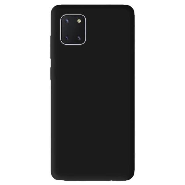 Vanligt mattsvart silikonfodral som är kompatibelt med Samsung Galaxy A81 Galaxy Note 10 Lite