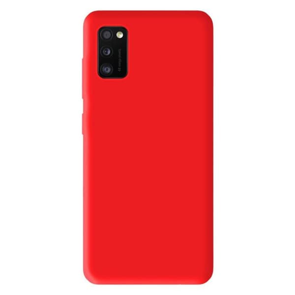 Vanligt mattrött silikonfodral som är kompatibelt med Samsung Galaxy A31