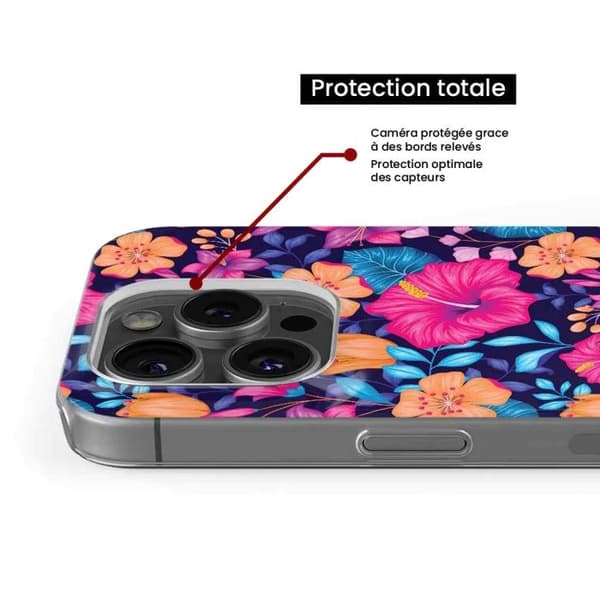 Tryckt silikonfodral som är kompatibelt med Apple iPhone X iPhone XS Exotic Flowers