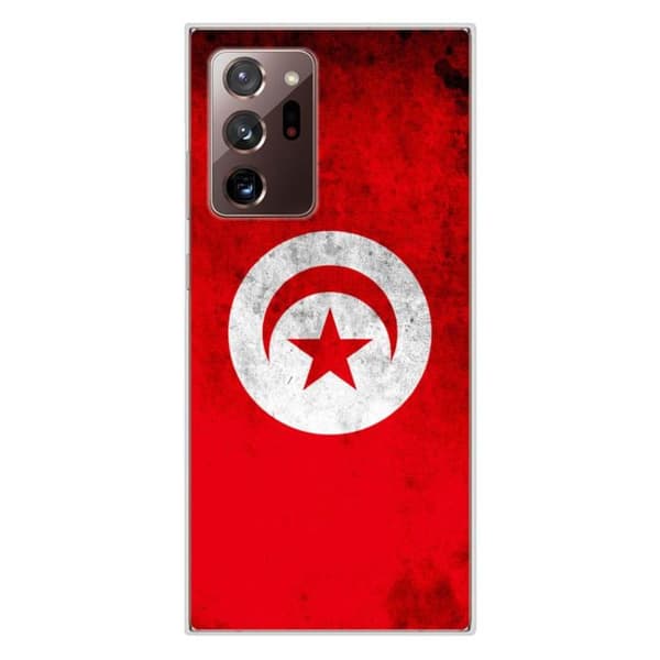 Tryckt silikonfodral som är kompatibelt med Samsung Galaxy Note 20 Ultra Tunisia flagga