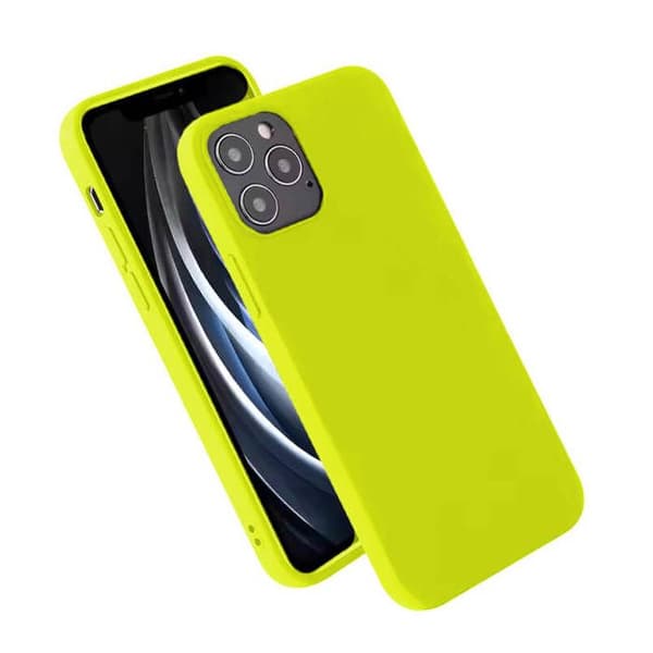 Silikonfodral - Xiaomi - Mi Note 10 Lite - Matt Fluogul - Semihård - Stötbeständig