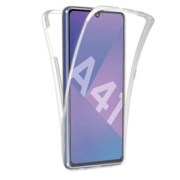 Helhetsförpackning 360° - Kompatibel med Samsung Galaxy A41 - Dubbel transparent skydd