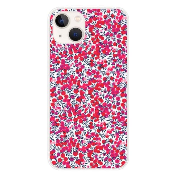 Tryckt silikonfodral kompatibelt Apple iPhone 13 Liberty Wiltshire Röd