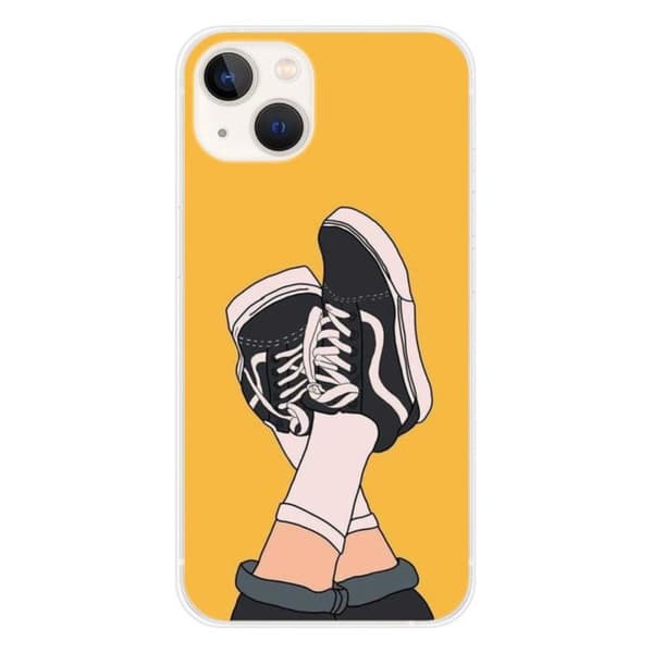 Tryckt silikonfodral som är kompatibelt med Apple iPhone 13 sneakers