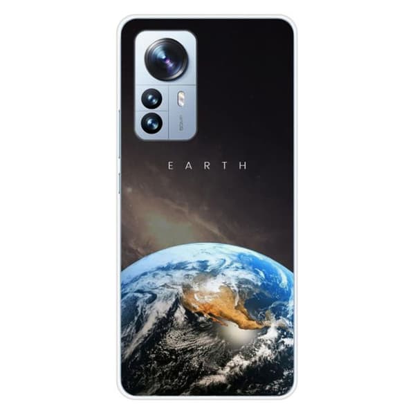 Tryckt silikonfodral som är kompatibelt med Xiaomi Mi 12 Pro Earth