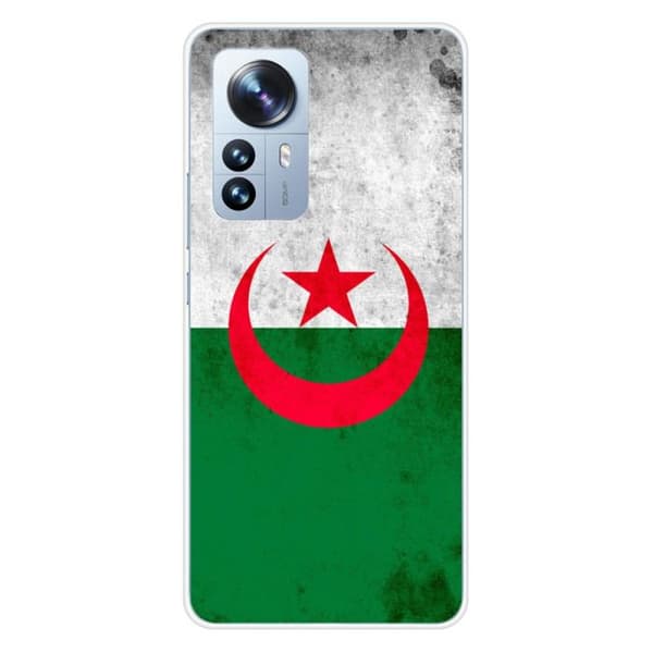 Tryckt silikonfodral som är kompatibelt med Xiaomi Mi 12 Pro Algeriets flagga