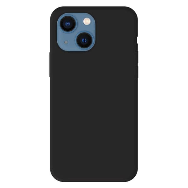 Vanligt mattsvart silikonfodral som är kompatibelt med Apple iPhone 13 Mini