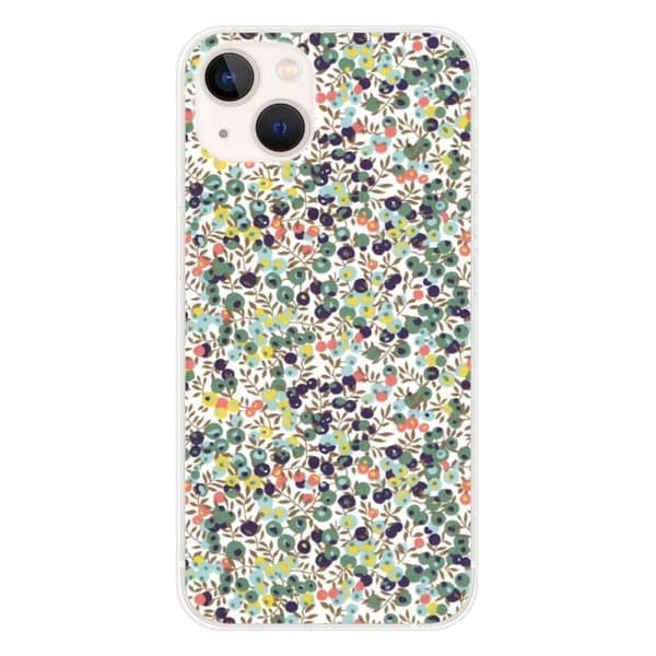 Tryckt silikonfodral kompatibelt Apple iPhone 13 Liberty Wiltshire Green