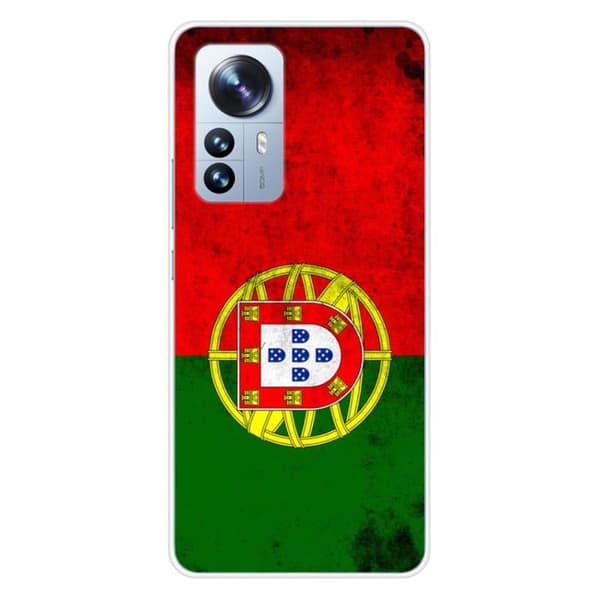 Tryckt silikonfodral som är kompatibelt med Xiaomi Mi 12 Pro Portugal flagga