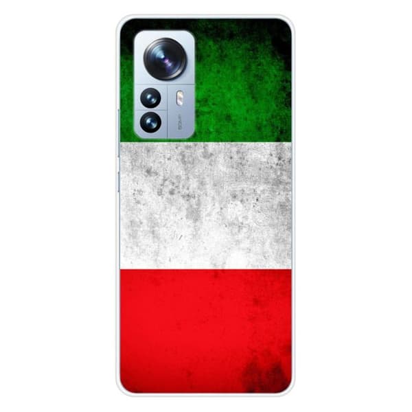 Tryckt silikonfodral som är kompatibelt med Xiaomi Mi 12 Pro Italiens flagga