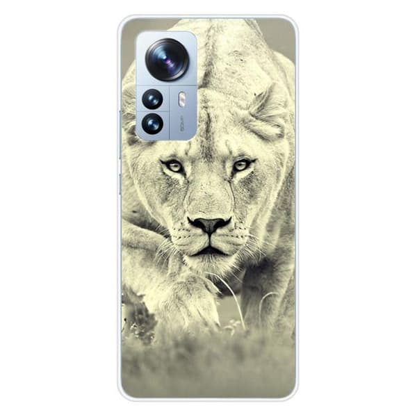 Tryckt silikonfodral som är kompatibelt med Xiaomi Mi 12 Pro Lioness