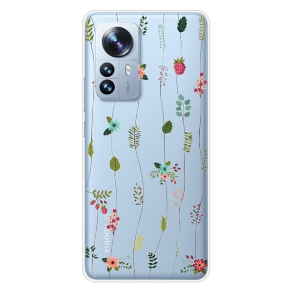 Tryckt silikonfodral som är kompatibelt med Xiaomi Mi 12 Pro Rose of flowers
